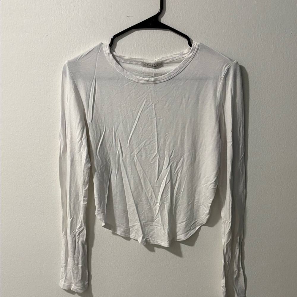 Women's White Long Sleeve Top